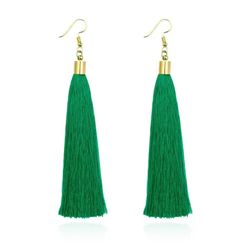 Bohemian long tassels drop earrings